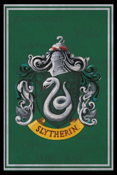 Harry Potter - Slytherin Crest Poster with Black Frame | Shop Today