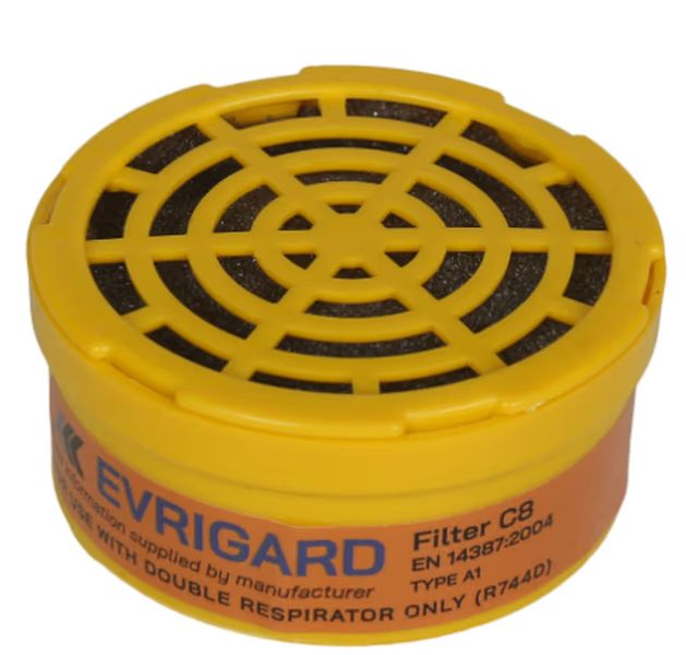 Evriguard Spare Respirator Filters - A1/C8/Paint (2-Pack)