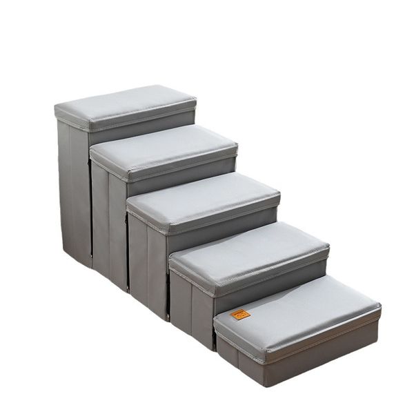 Luxury Dog Steps Leather Zipper Adjustable Height Staircase