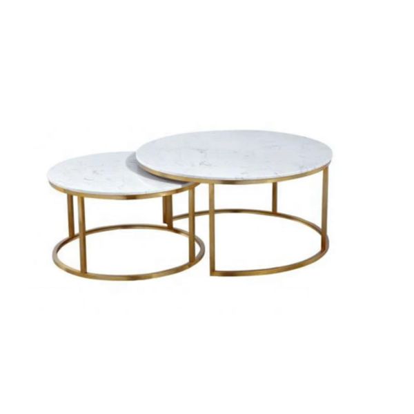 Marble Round Top Nested Tables