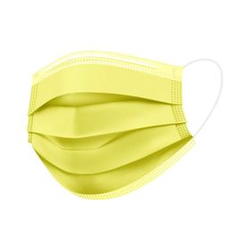 MXM Face Mask - 3 Ply Disposable Masks - Pineapple Yellow (Pack of 100 ...