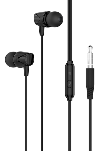TechZA 3.5mm Aux Earphones with Microphone - In-Ear Stereo Headset TZ-HF04