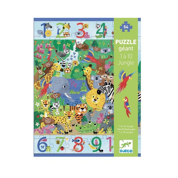 Djeco Floor Puzzle - 1 to 10 Jungle