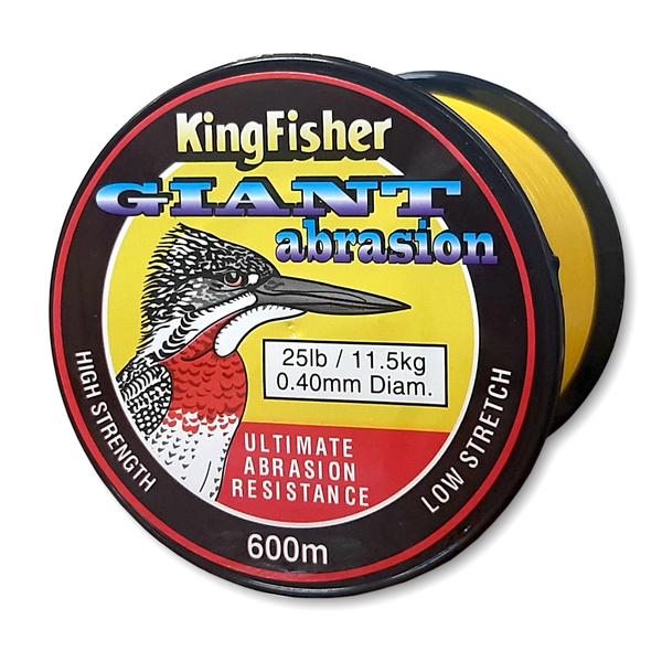 Kingfisher Giant Abrasion Nylon .40MM 11.5KG/25LB Colour Clear 600m Spool