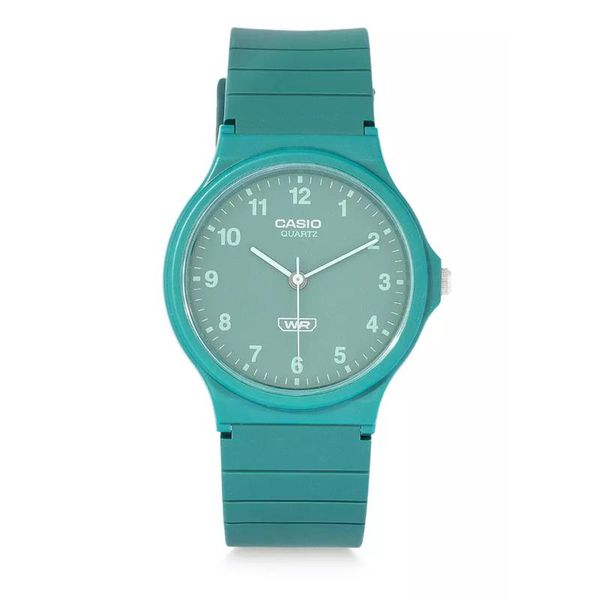 Casio Mens Green Analogue Rubber Strap Watch-MQ-24B-3BDF