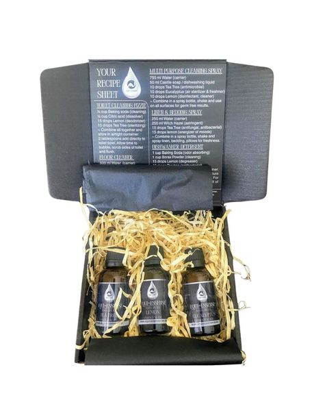 Equi-Essense Silver Triple Bar Essential Oil Set for Home Cleaning