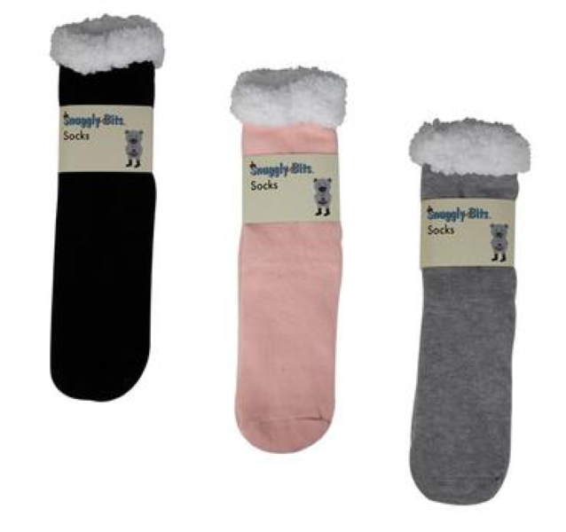 Socks Indoor with Grip Adult Plain - Set Of 3