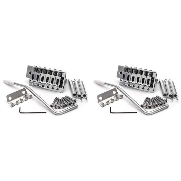 52 5Mm Guitar For Stratocaster Tremolo Bridge Set Silver