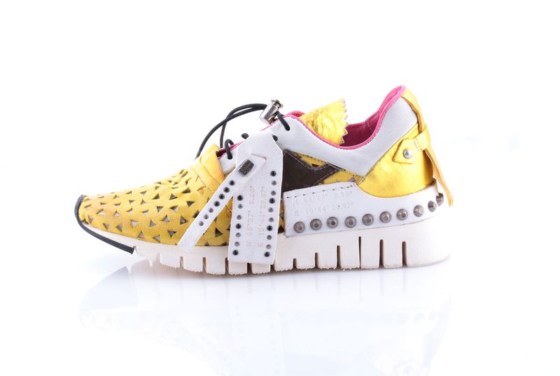 Handmade Yellow Leather Sneakers