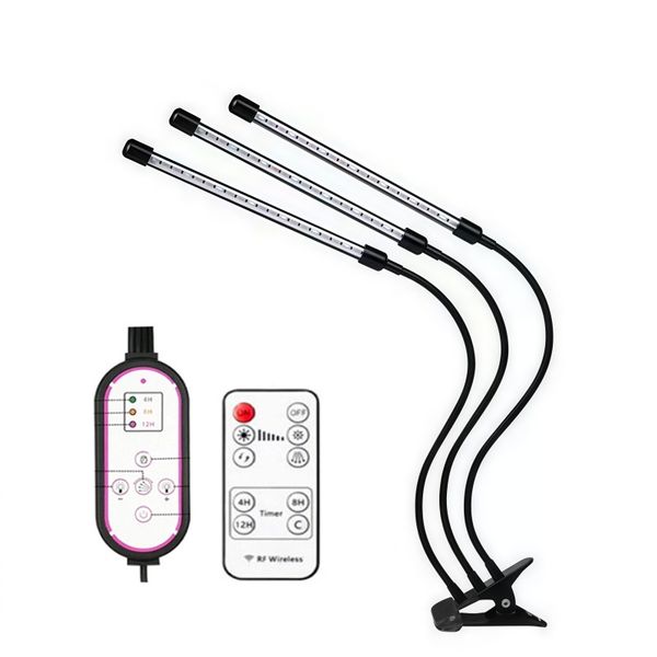 USB LED Plant Growing Light with Adjustable Gooseneck,3 Tubes,Warm &amp; White