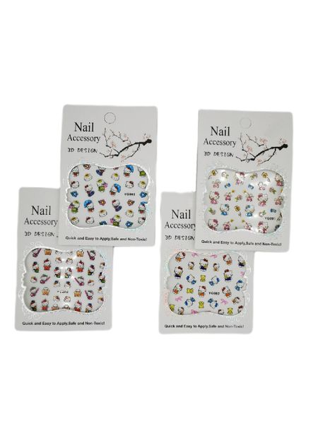 Nail Art Stickers - 4 Pack - Over 100 Kitten Stickers