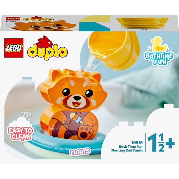 LEGO® DUPLO® My First Bath Time Fun: Floating Red Panda 10964 Building Toy Set; Educational Toys for Toddlers (5 Pieces)