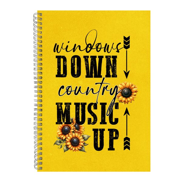 Windows A4 Notebook Spiral and Lined Trendy Music Graphic Notepad Gift 253