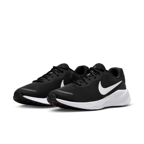 Nike Men's Revolution 7 Road Running Shoes - Black/White