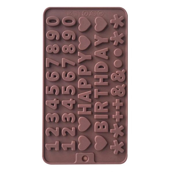 3D Silicone Number &amp; Alphabet Chocolate Mold Y36-SCM019