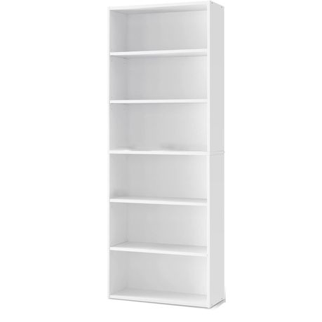 6 Shelf Bookcase - White Image