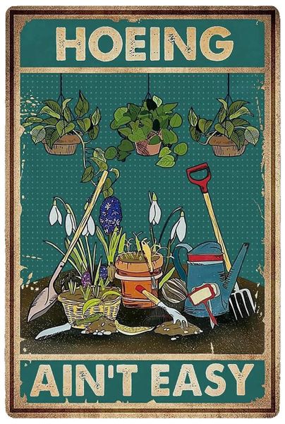 12x8" Funny Garden Sign, Humorous Gardening Gift for Women Enthusiasts