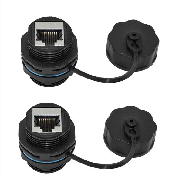 2Pcs Rj45 Panel Mount Coupler For Cat6/Cat5E/Cat5