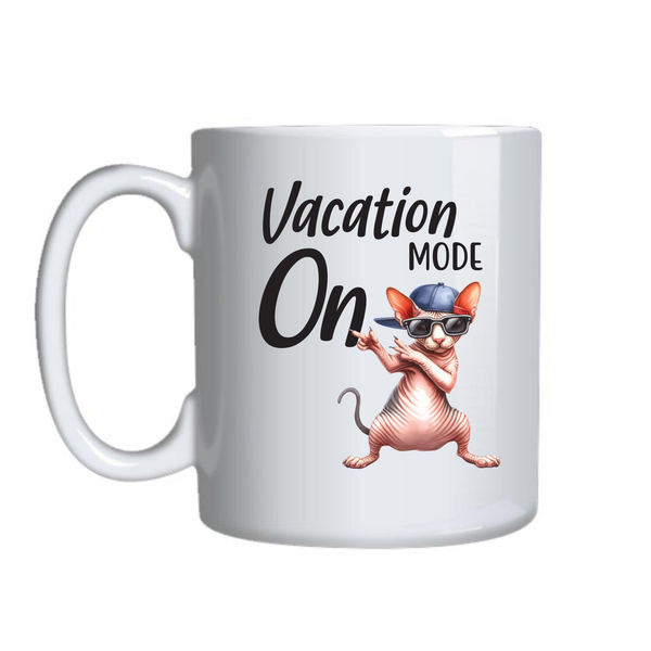 Vacation Mode Mugs for Cat Lovers Funny Graphic Design Birthday Present