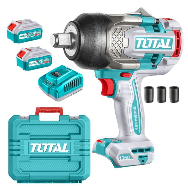 Total Tools - Cordless Impact Wrench 1350Nm with 2x 5Ah Batteries &amp; Charger