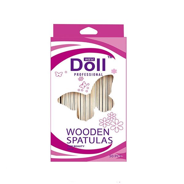 Doll Wooden Waxing Spatula Wax Spatulas for Hair Removal 50 piece - 2