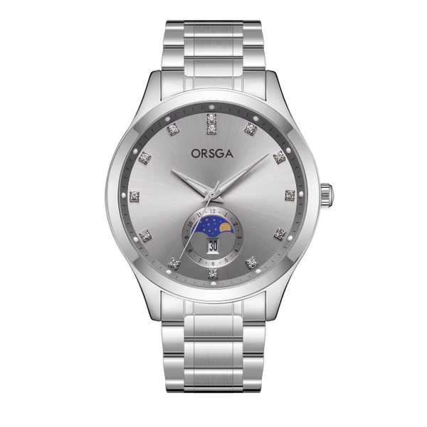 ORSGA Fashion Men's Watch with Diamond Setting, Calendar, Classic Personali