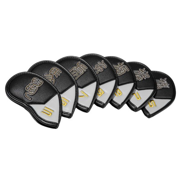 Iron Headcover Set - PU Leather | Waterproof Club Covers 6pcs | PGM
