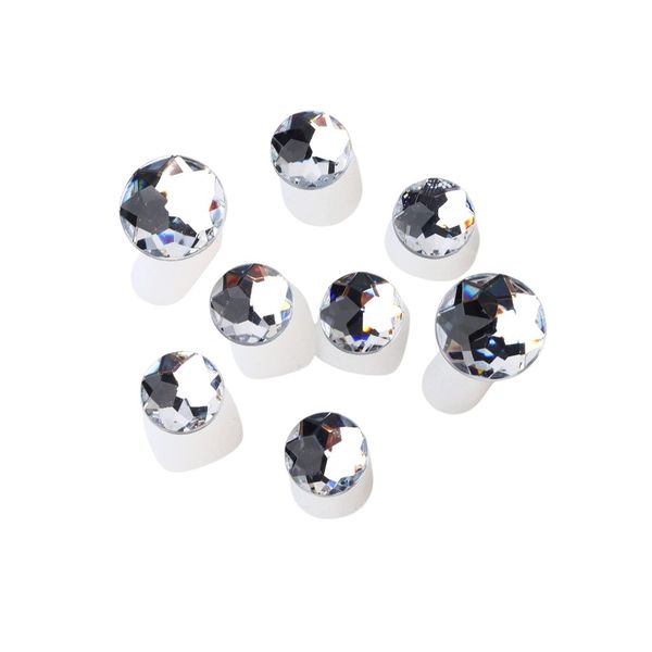 10 Piece Reusable Pedicure Rhinestones Separator Adhesive Stand - Silver