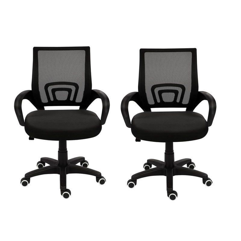 Office Chairs Ergonomic MidBack 2 Pack Black Color Shop Today. Get