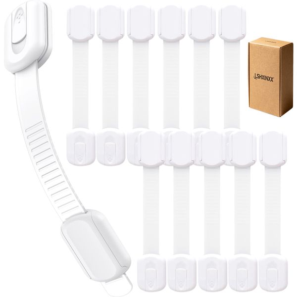 12 Pack Cabinet Locks Baby Proofing Heavy Duty - Child Safety Cabinet Locks