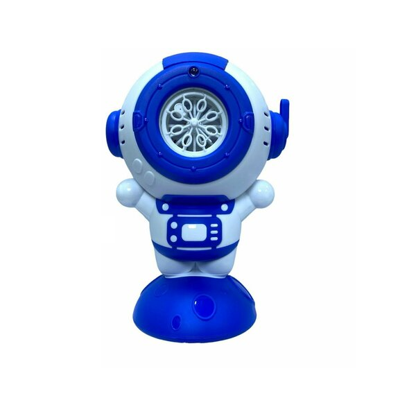 Kitro White and Blue Robot Bubble Blowing Toy