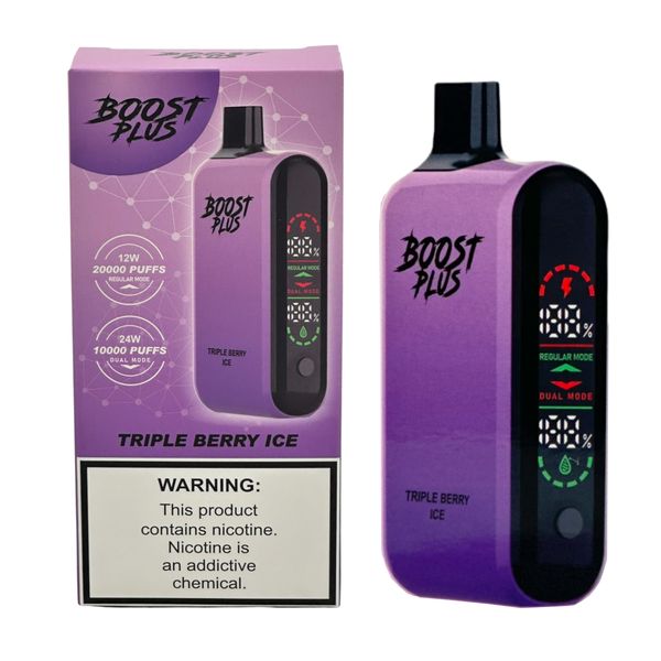 Boost Plus 20000 Puffs Disposable Vape With 25ml Triple Berry Ice