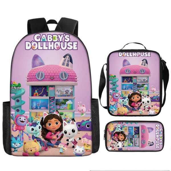 3-Piece Kids School Essentials - Backpack, Lunch Box &amp; Pencil Case Girl