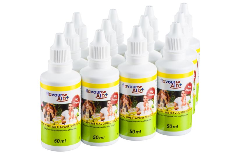 Water Infusion Drops - Lemon &amp; Lime - 50ml - 12 Pack
