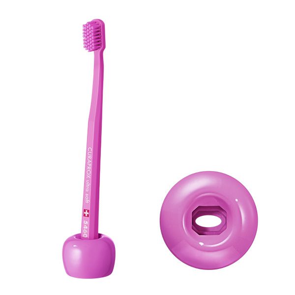 Curaprox Toothbrush Stand + Toothbrush (Pink)