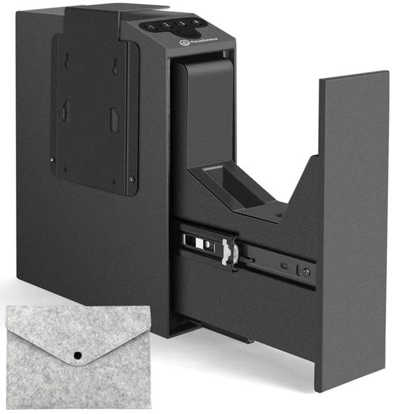 FocusOutdoor Biometric Fingerprint Slider Handgun Safe with 3 Way Access