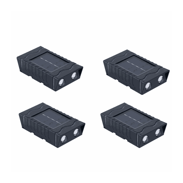 4Pcs Of Outdoor Waterproof Solar Wall Lamp with Dual Lighting