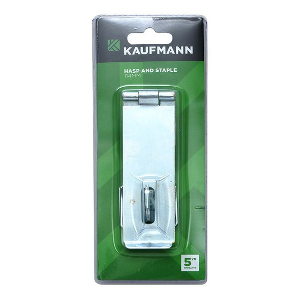 Kaufmann Hasp And Staple 114mm Safety Galv