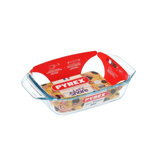 Pyrex - Optimum Glass Rectangular Roasters - 1.4 Litre
