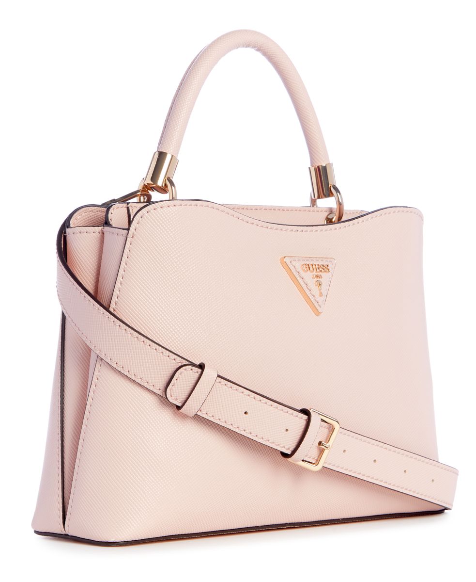 GUESS Gizele Compartment Satchel Borsa A Tracolla Rosa Chiaro – 29x20x8 Cm, Due Scomparti, Tracolla Removibile, In Poliuretano, Con Dettagli Dorati - 2