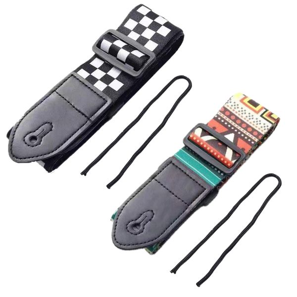 Decor Thermal Printing Polyester Adjustable Guitar Strap set of 2