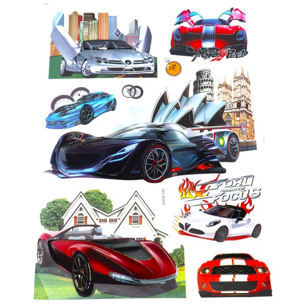 Sports Cars 3D Wall Art Stickers Option3