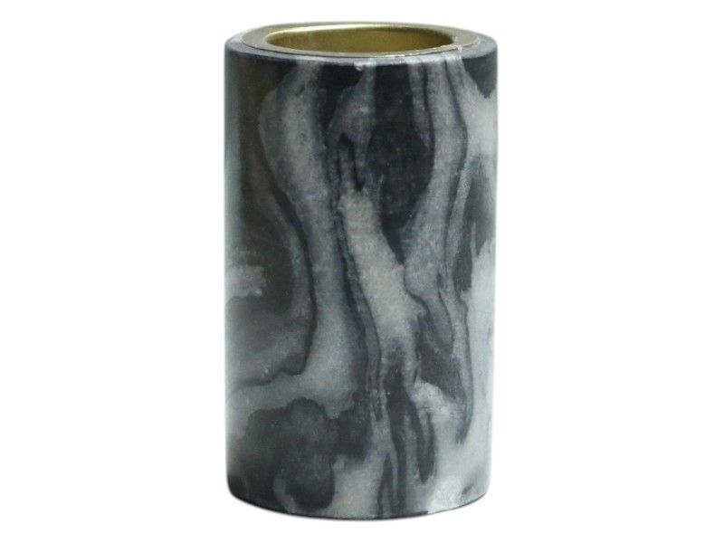 Real Marble Round Grey Tealight Holder 6.6x6.6x10xm