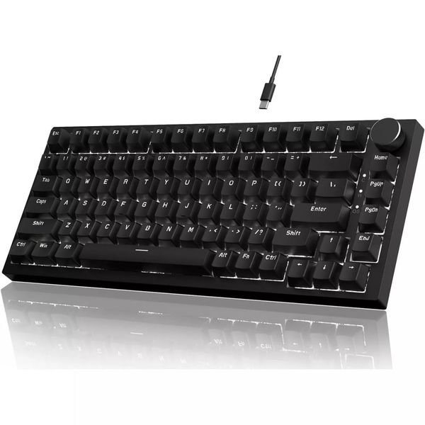 AJAZZ - Wired Gaming Keyboard,Red/Blue/HP-Like Switch Mechanical Keyboard