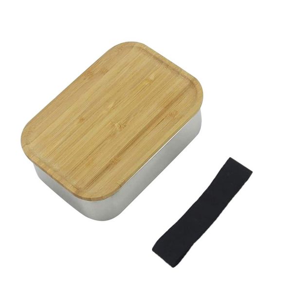 Stainless Steel Lunch Box With Bamboo Cover