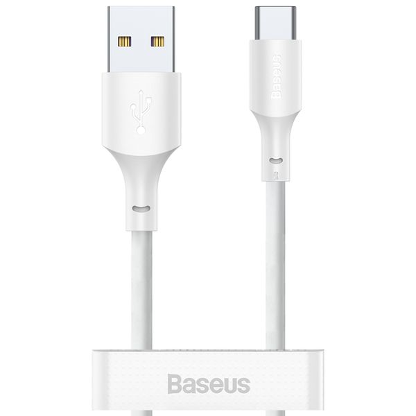 Baseus 5A - 1.5m Flexible USB Type-A to USB Type-C Cable (2 PCS) - White