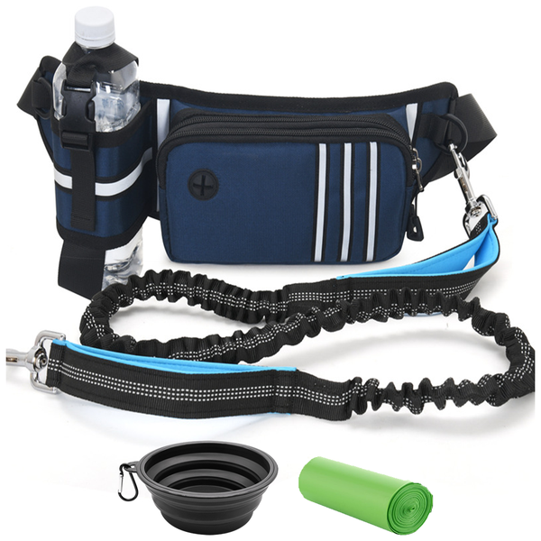 Hands-Free Dog Leash Belt-Dog Leash Waist Belt Outdoor Dog Walking Gear Bag