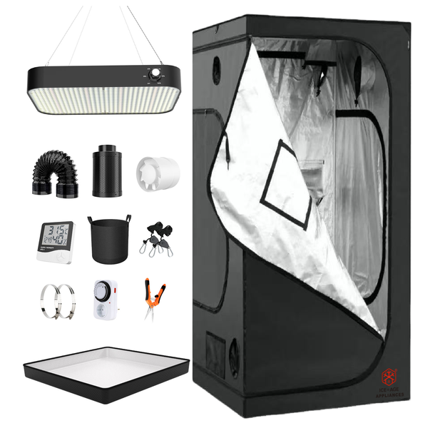 Indoor Grow Tent (70X70X160cm) with Lights and Multiple Accessories