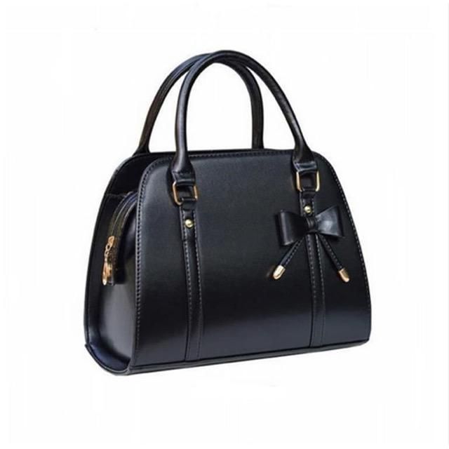 Handbag Black Bow Bag PU Leather Shoulder Bag For Female - Navy | Buy ...