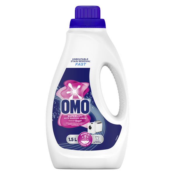 OMO Stain Removal Auto Washing Liquid Detergent with Comfort Freshness 1.5L